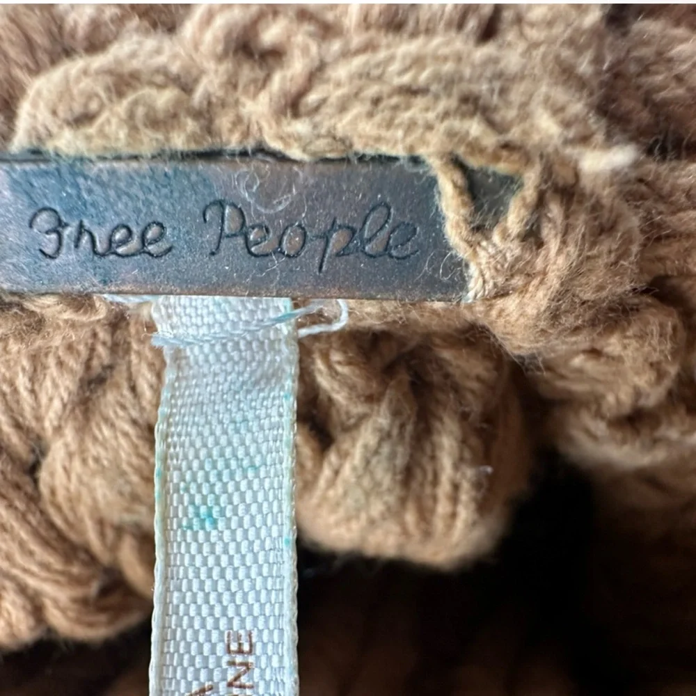 Free People Warm Brown Turtleneck Sweater